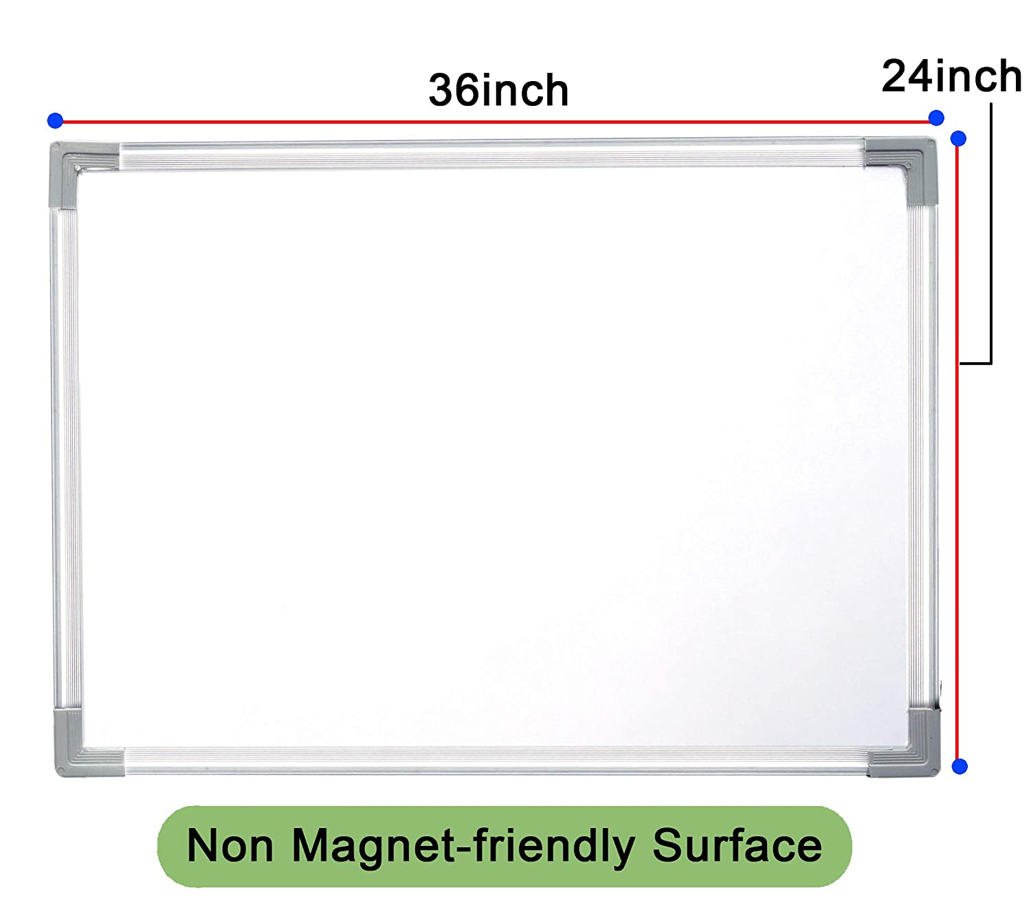 DAHSHA White Board, Light Weight Aluminum Frame Wall White Writing ...