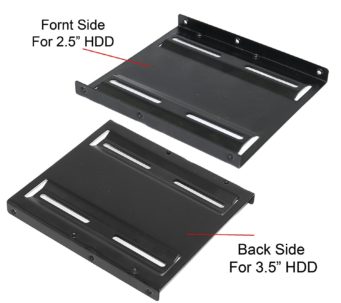 SSD HDD Holder 2.5 to 3.5 Mounting Bracket Hard Drive Adapter (2 Pack)  (Black)