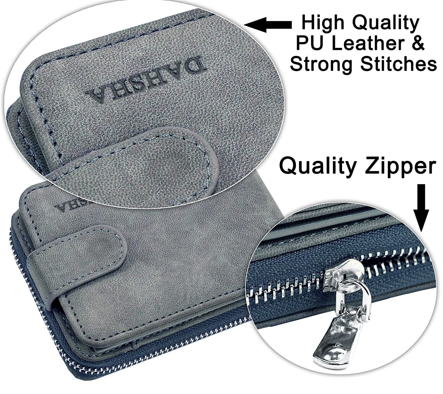 Electrendy Credit/Debit Card Holder 11 Slot PU Leather Zipper Wallet for Men  & Women