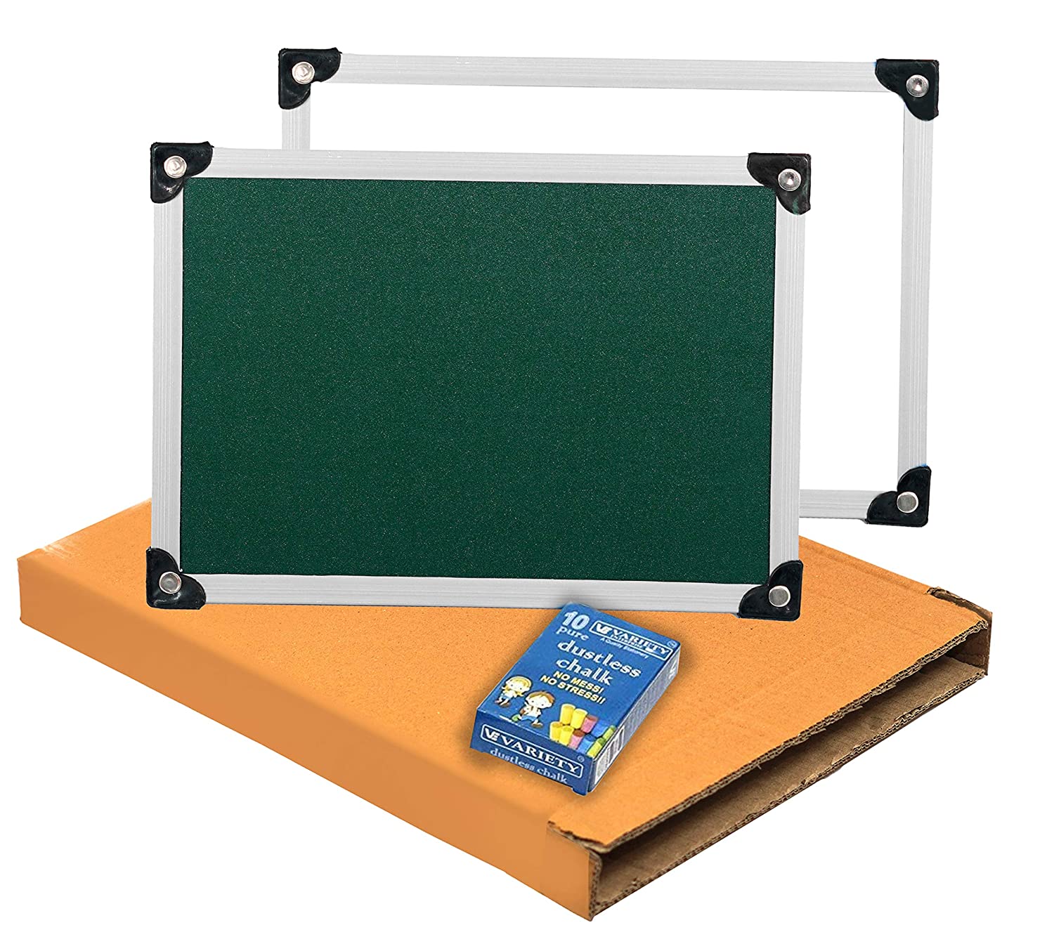 DAHSHA 2 in 1 Double Sided Slate Whiteboard & Blackboard with