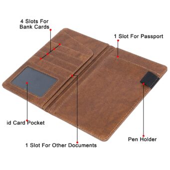 DAHSHA Pocket Sized Stitched PU Leather Credit Card Holder